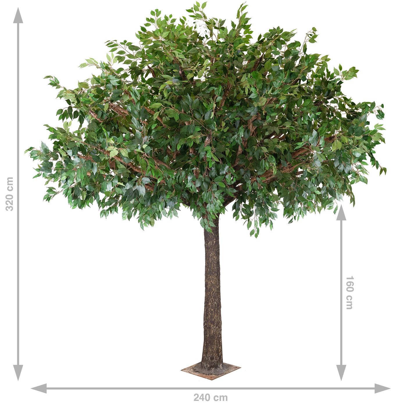 Copac artificial H320cm Ficus gigant, coroana D240cm XL