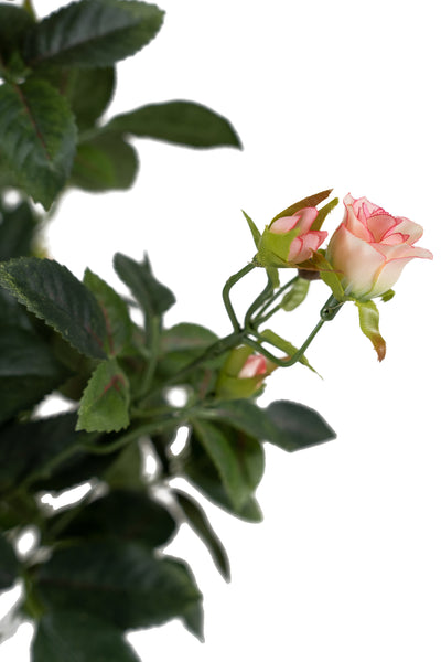 Trandafir artificial Diamond cu flori roz H67 cm in ghiveci
