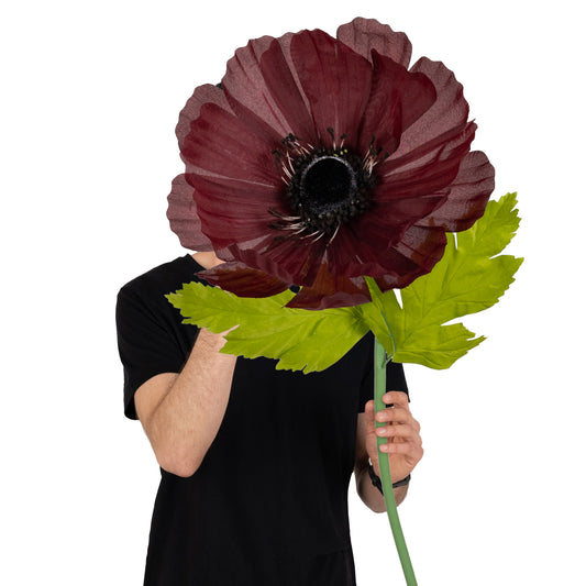 Coreopsis artificial D35xH105 cm burgundy cu tulpina gigant L fara suport