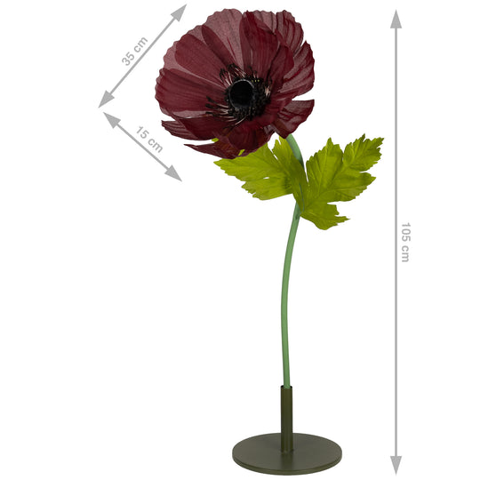 Coreopsis artificial D35xH105 cm burgundy cu tulpina gigant L fara suport