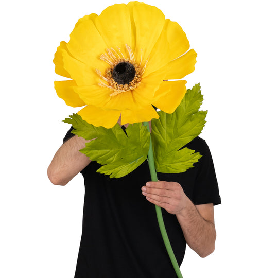 Coreopsis artificial D35xH105 cm galben cu tulpina gigant fara suport