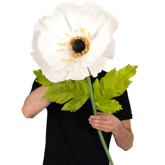 Coreopsis artificial D35xH105 cm ivory cu tulpina gigant fara suport