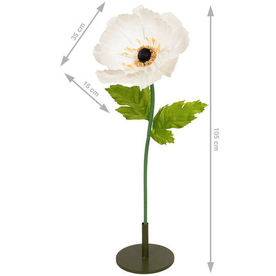 Coreopsis artificial D35xH105 cm ivory cu tulpina gigant fara suport