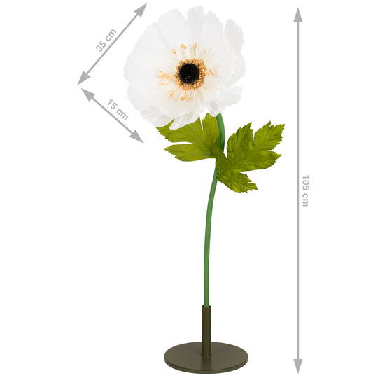 Coreopsis artificial D35xH105 cm ivory cu tulpina gigant L fara suport