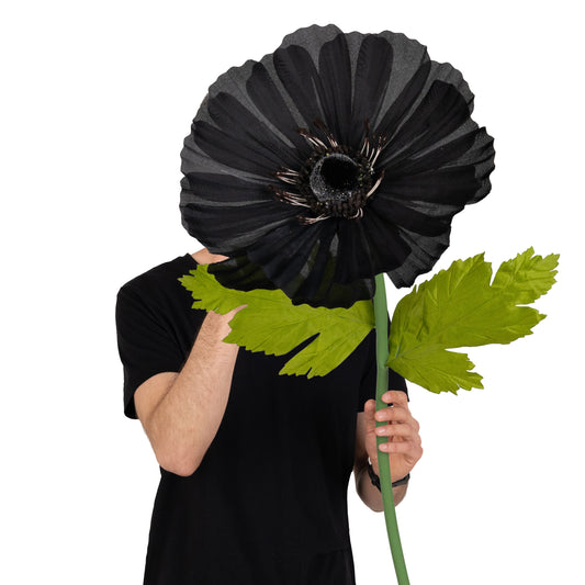 Coreopsis artificial D35xH105 cm negru cu tulpina gigant L fara suport
