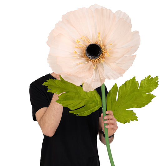 Coreopsis artificial D35xH105 cm piersica cu tulpina gigant L fara suport