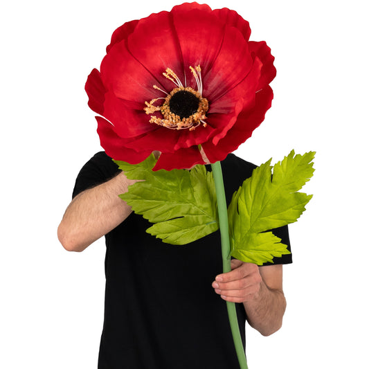 Coreopsis artificial D35xH105 cm rosu cu tulpina gigant fara suport