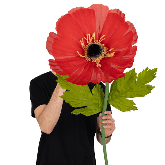 Coreopsis artificial D35xH105 cm rosu cu tulpina gigant L fara suport