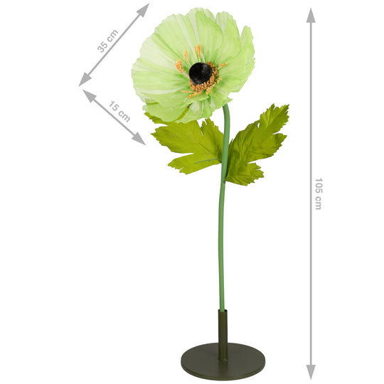 Coreopsis artificial D35xH105 cm verde cu tulpina gigant L fara suport