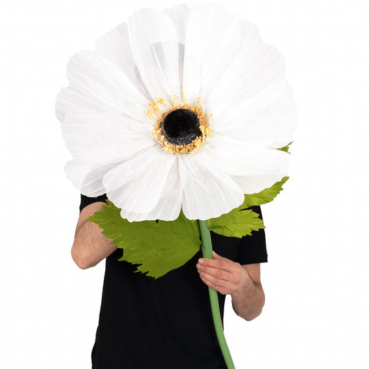 Coreopsis artificial D45xH128 cm alb cu tulpina gigant XL fara suport