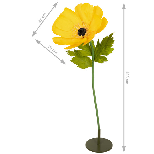 Coreopsis artificial D45xH128 cm galben cu tulpina gigant fara suport