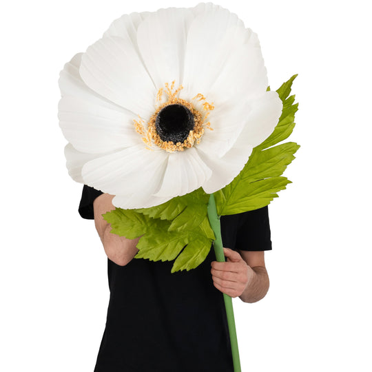 Coreopsis artificial D45xH128 cm ivory cu tulpina gigant fara suport