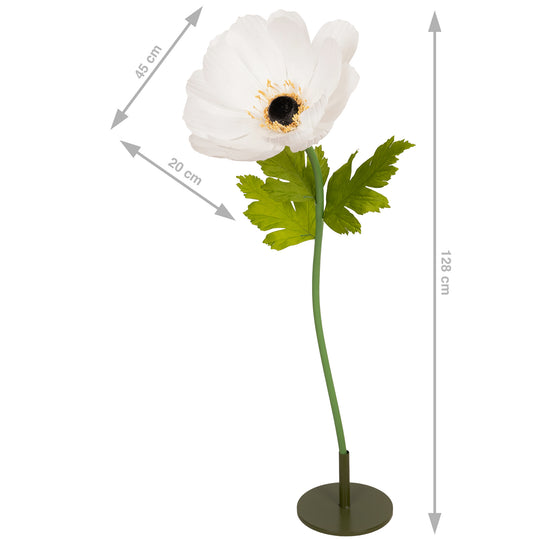Coreopsis artificial D45xH128 cm ivory cu tulpina gigant fara suport