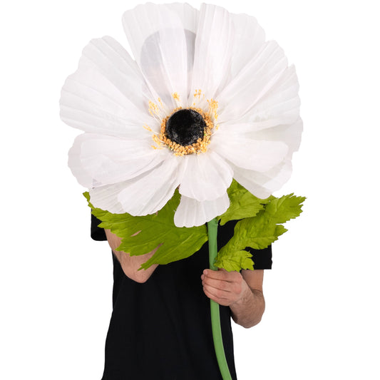 Coreopsis artificial D45xH128 cm ivory cu tulpina gigant XL fara suport