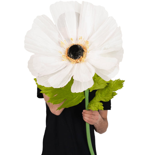 Coreopsis artificial D45xH128 cm ivory cu tulpina gigant XL fara suport