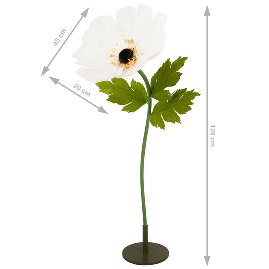 Coreopsis artificial D45xH128 cm ivory cu tulpina gigant XL fara suport