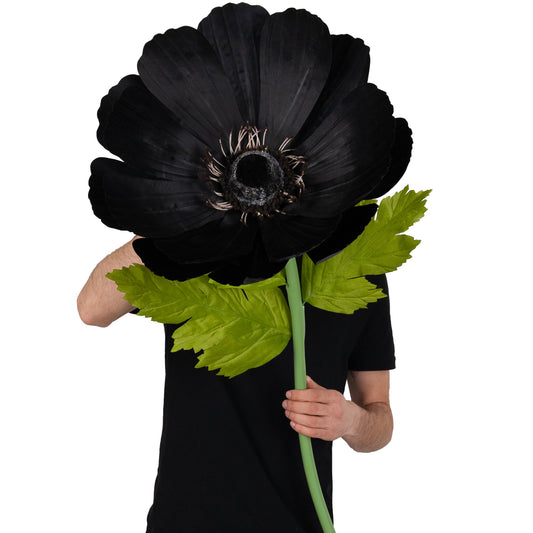 Coreopsis artificial D45xH128 cm negru cu tulpina gigant fara suport