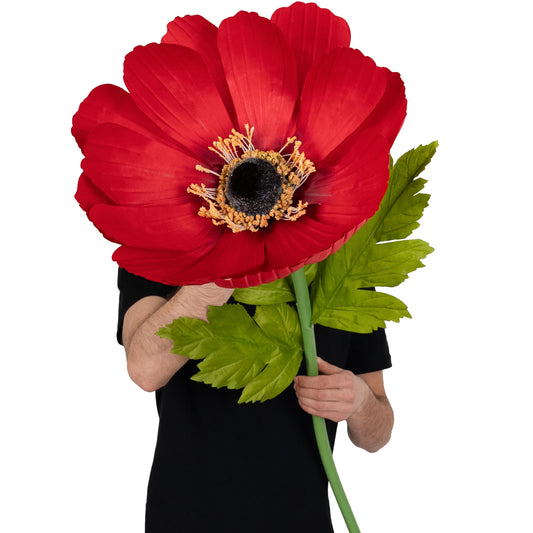 Coreopsis artificial D45xH128 cm rosu cu tulpina gigant fara suport