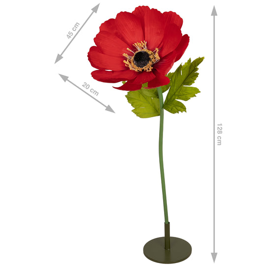 Coreopsis artificial D45xH128 cm rosu cu tulpina gigant fara suport