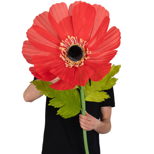 Coreopsis artificial D45xH128 cm rosu cu tulpina gigant XL fara suport