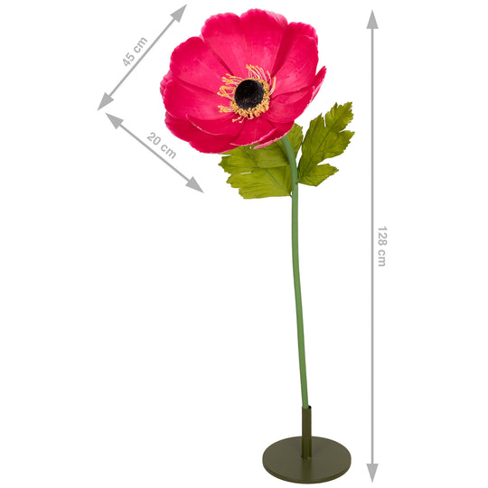 Coreopsis artificial D45xH128 cm roz magenta cu tulpina gigant fara suport