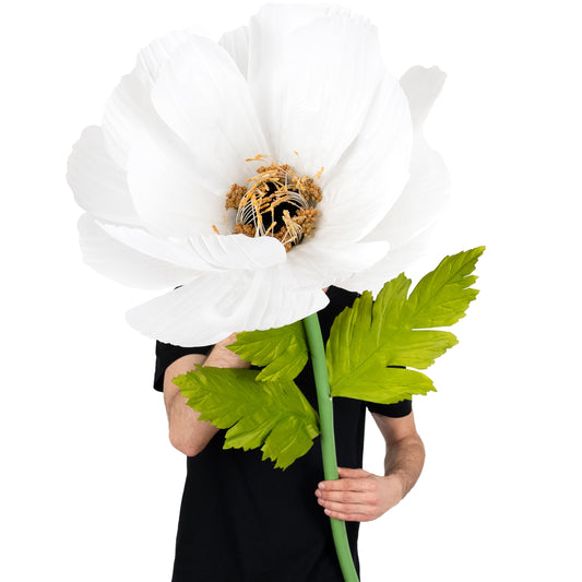 Coreopsis artificial D55xH150 cm alb cu tulpina gigant fara suport