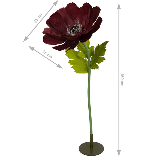 Coreopsis artificial D55xH150 cm burgundy cu tulpina gigant fara suport