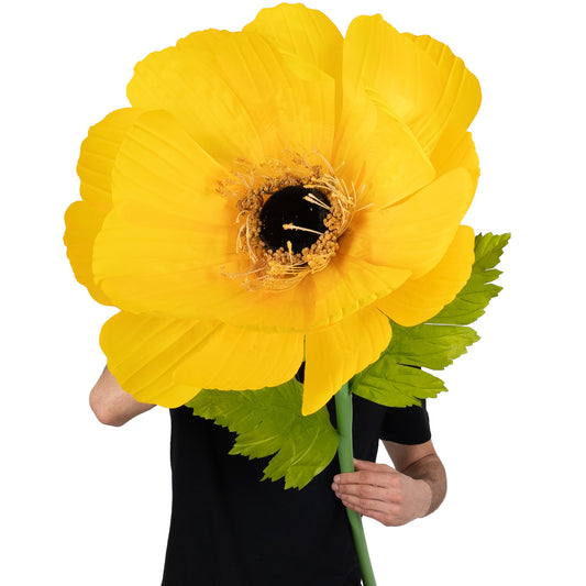 Coreopsis artificial D55xH150 cm galben cu tulpina gigant fara suport