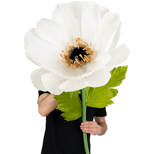 Coreopsis artificial D55xH150 cm ivory cu tulpina gigant fara suport