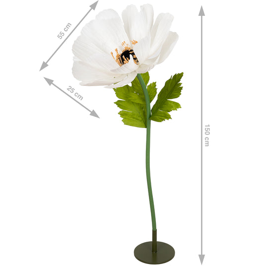 Coreopsis artificial D55xH150 cm ivory cu tulpina gigant fara suport