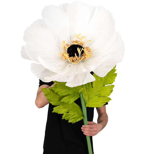 Coreopsis artificial D55xH150 cm ivory cu tulpina gigant XXL fara suport