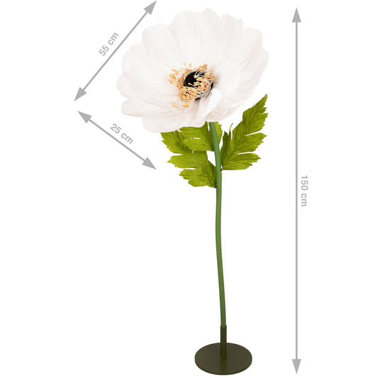 Coreopsis artificial D55xH150 cm ivory cu tulpina gigant XXL fara suport