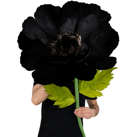 Coreopsis artificial D55xH150 cm negru cu tulpina gigant fara suport