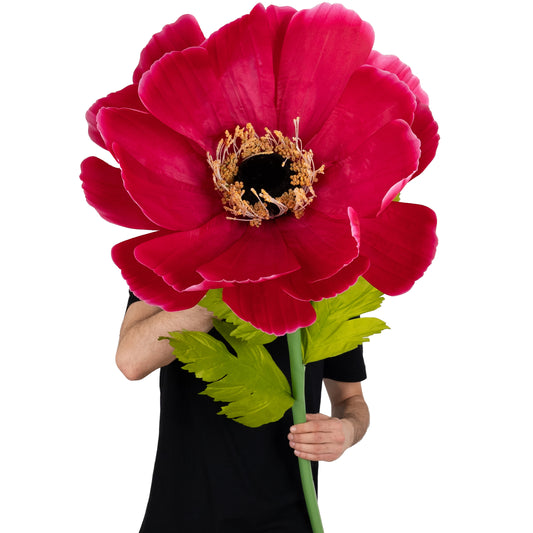 Coreopsis artificial D55xH150 cm roz magenta cu tulpina gigant fara suport