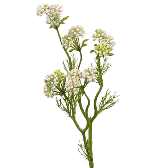 Creanga decorativa Crenguta cu fructe de padure 51 cm alb