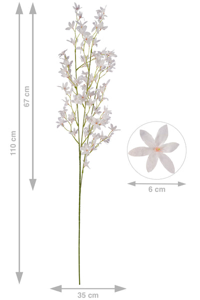 Crenguta artificiala de oncidium H110 cm. alb