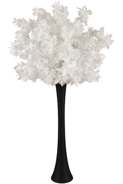 Crenguta cu flori artificiale albe de bougainvilea H86 cm