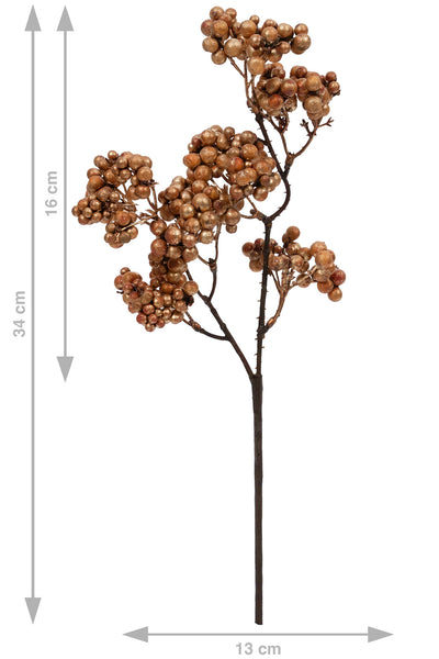 Crenguta cu fructe ce padure 34 cm cupru DE