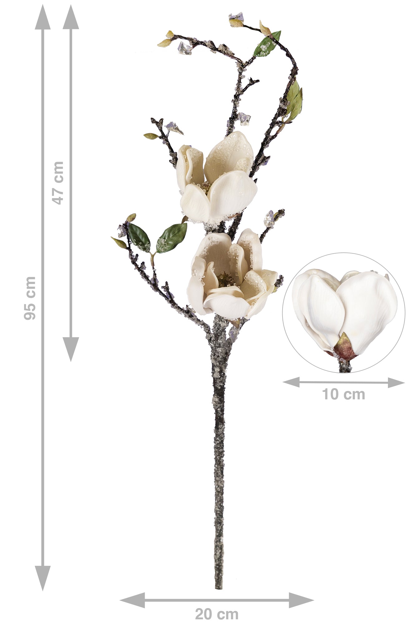 Crenguta de Magnolia 95 cm alb DE