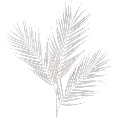 Crenguta artificiala de palmier phoenix H93 cm. alb