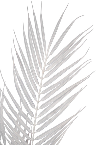 Crenguta artificiala de palmier phoenix H93 cm. alb