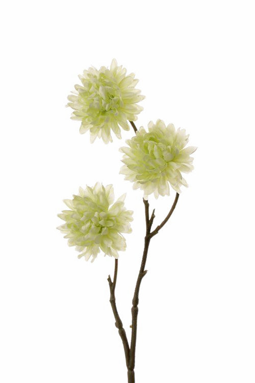 Crizantema artificiala verde Little Joy 38 cm