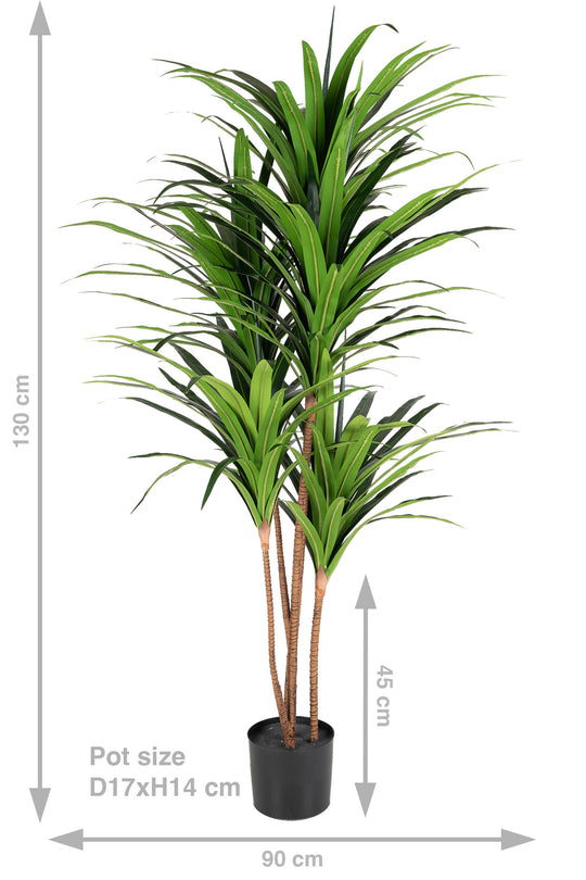 Dracaena artificial marginata cu 180 frunze verzi H150 cm