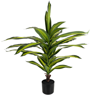 Dracaena artificiala cintho cu 31 frunze verzi D80xH110 cm