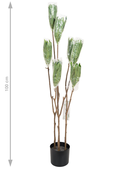 Dracaena artificiala H100cm fragrans cu frunze verzi