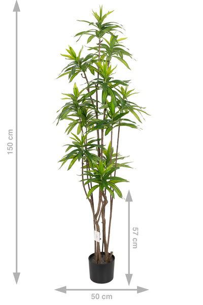 Dracaena artificiala H150cm fragrans cu frunze verzi