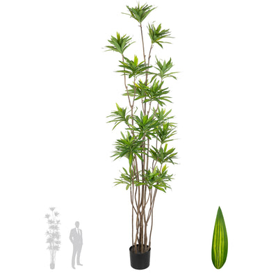 Dracaena artificiala H200cm fragrans cu frunze verzi
