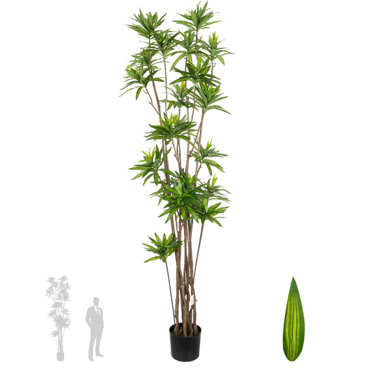 Dracaena artificiala H220cm fragrans cu frunze verzi