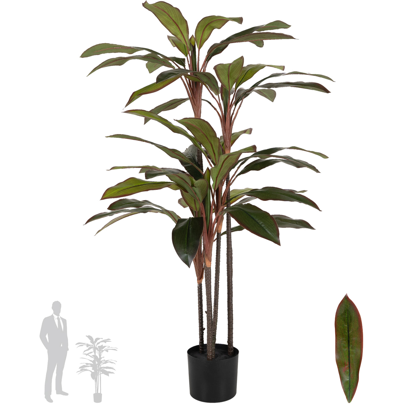 Dracaena marginata artificiala cu 47 frunze H110 cm