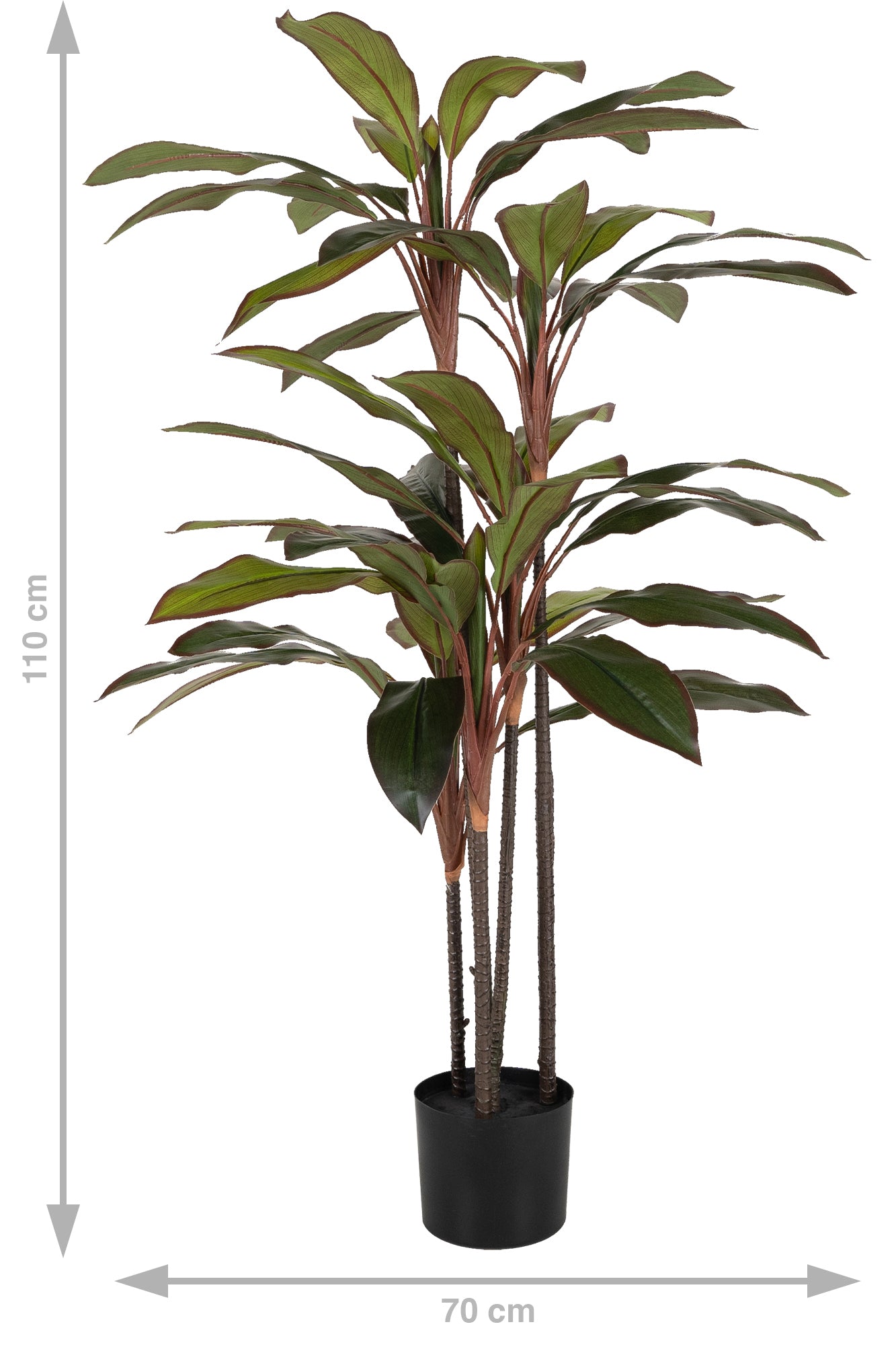 Dracaena marginata artificiala cu 47 frunze H110 cm